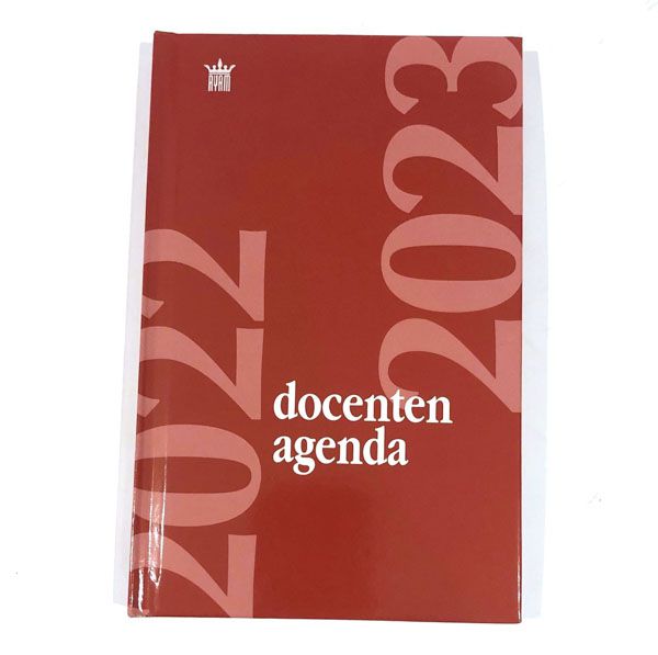 Docentenagenda met rode Hardcover 2022 -